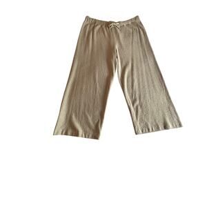 St. John Sport Cropped Capri Pants Size L - Tan/ Beige (Pants Only)